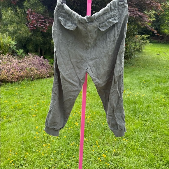 Womens petite Casual Drawstring Pants - Green - Picture 5 of 6